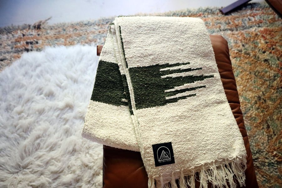 Manos (Verde) // Handwoven Blanket