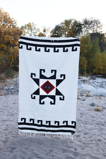 Radiant Spirit (White) // Handwoven Blanket