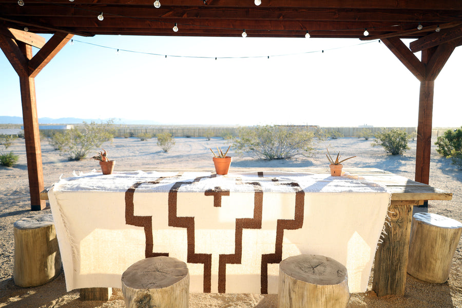 White Sands (Tobacco) // Handwoven Blanket
