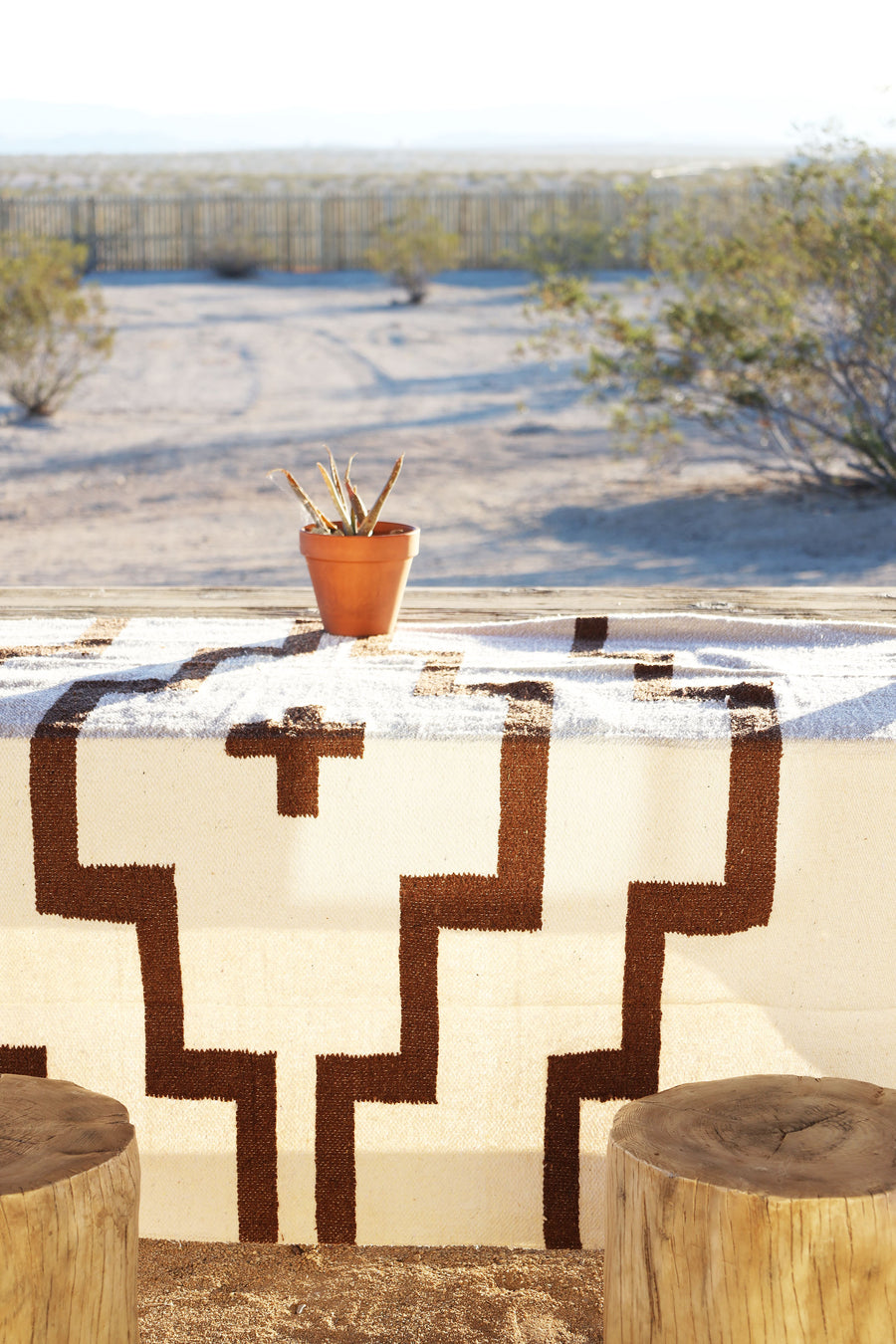 White Sands (Tobacco) // Handwoven Blanket