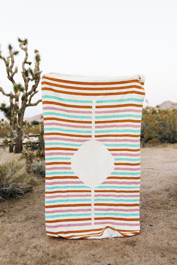 Minted Sunset // Handwoven Blanket