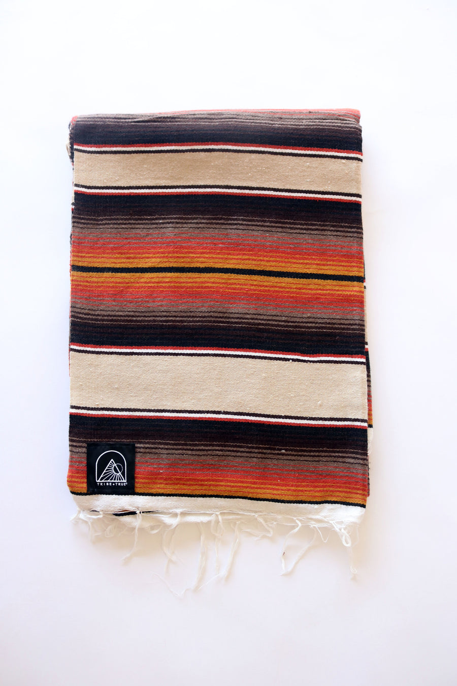 Mojave Lines Serape (Sand)// Handwoven Blanket