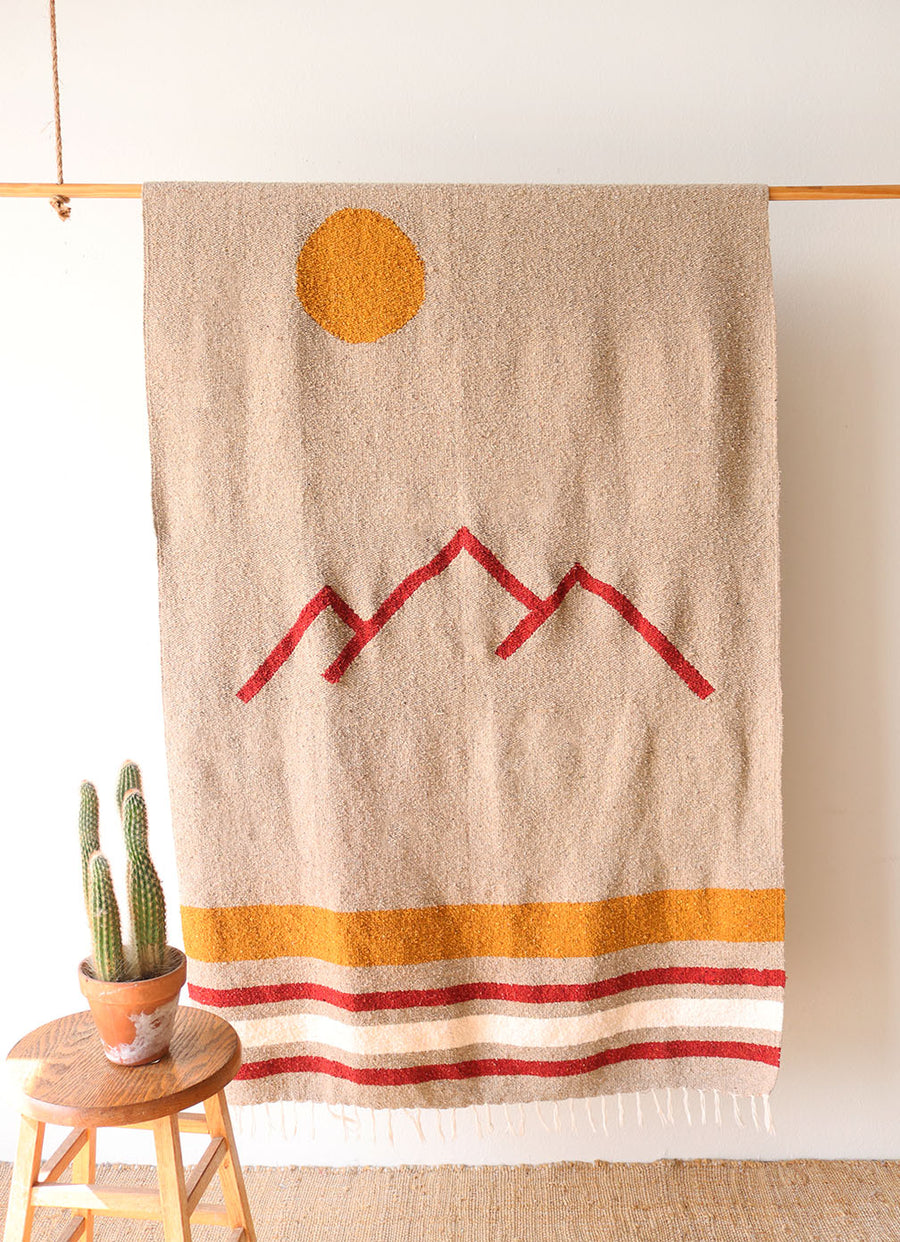 Mountainside (Natural Rust) // Handwoven Blanket