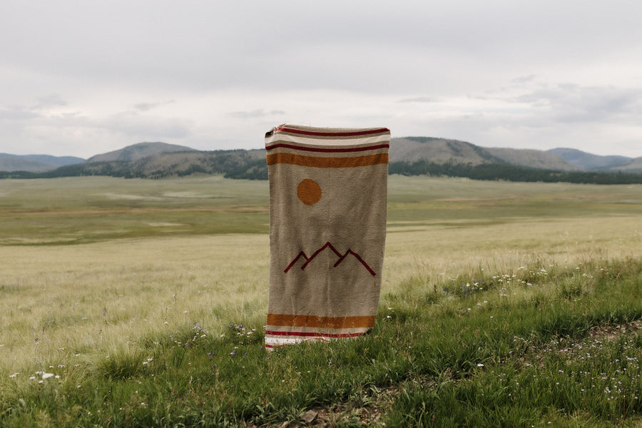 Mountainside (Natural Rust) // Handwoven Blanket
